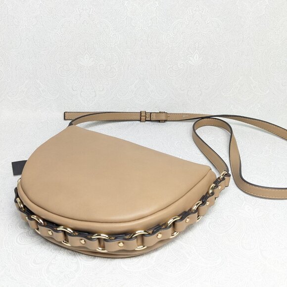 INC INTERNATIONAL CONCEPTS Kimmii chain link women's crossbody bag - CAMEL - Picture 2 of 8